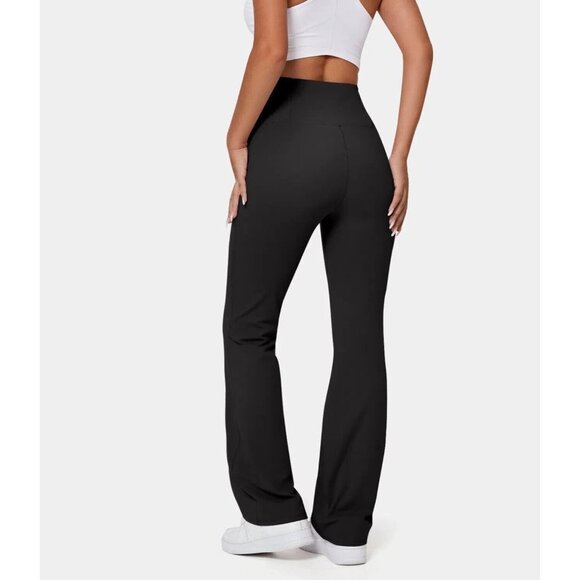 HALARA Woman's High Waisted Plain Slight Flare Leggings‎ Black Size Small NEW - Picture 8 of 8